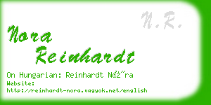 nora reinhardt business card